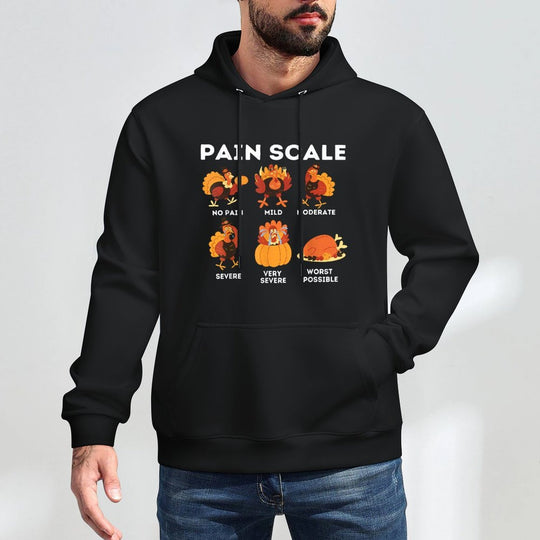 Pain Scale Turkey Pain Assessment Trauma Nurse Thanksgiving Casual Wear Hoodie