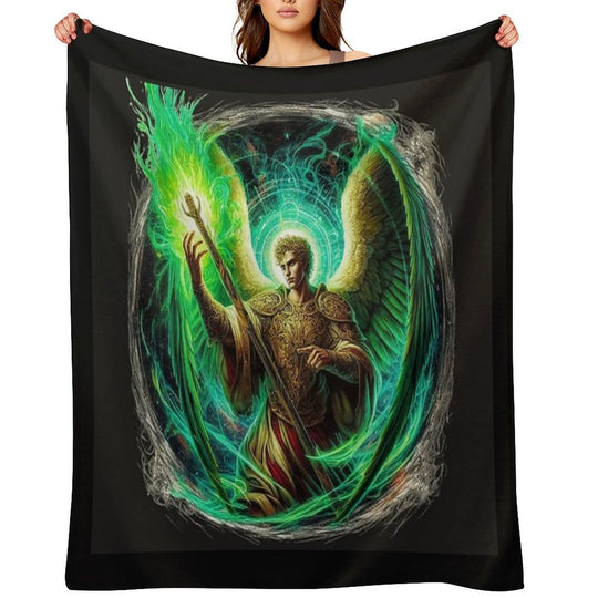 Saint Raphael Archangel -   Angel of Healing - Christmas Gift Quick-dry Throw Blanket