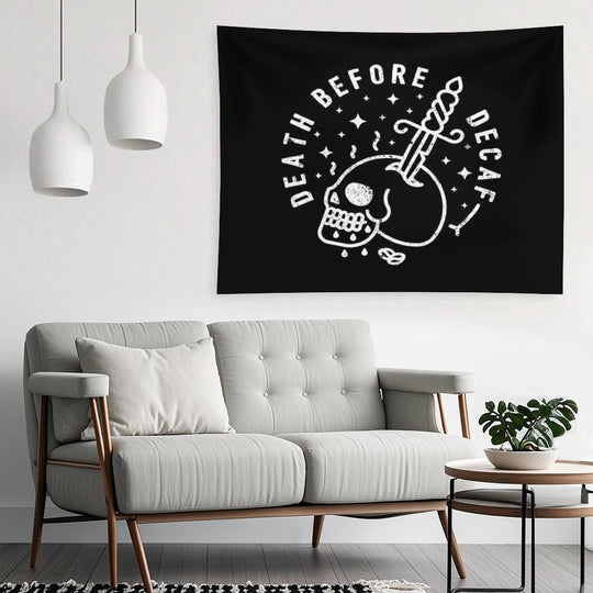Death Before Decaf Tapestry