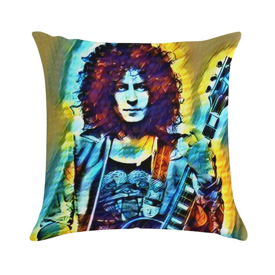 Marc Bolan Soft Hidden Zipper Throw Pillow