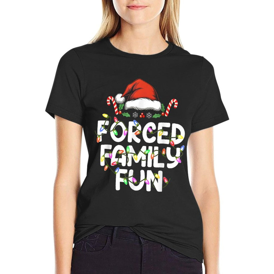 Christmas Forced Family Fun Pajamas  Summer-ready Fabric T-Shirt