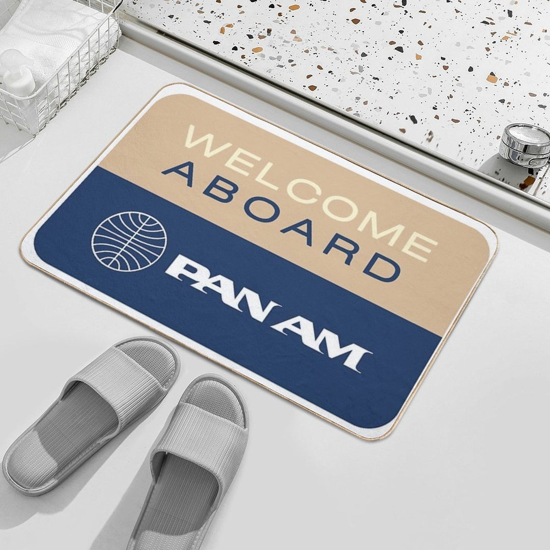 Pan Am  Pan American Airways - Welcome Aboard  Pet-Safe Bath Mat