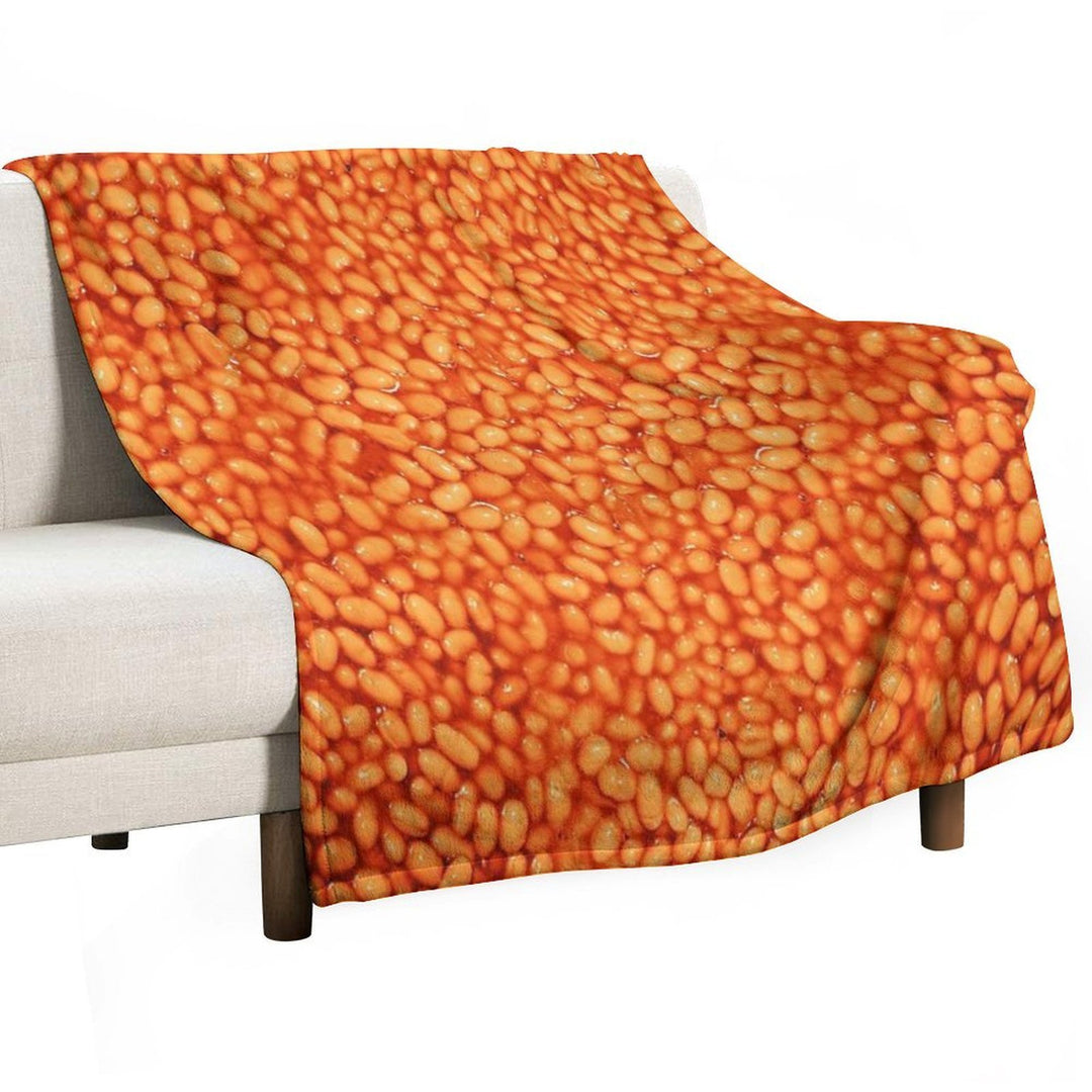 Baked Beans In Things Pattern Wrinkle-free Throw Blanket