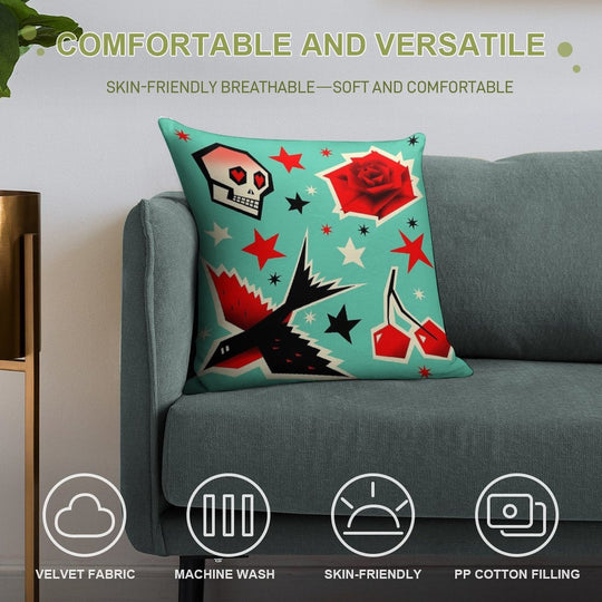 Swallow The Cherry Soft Gift Ready Throw Pillow