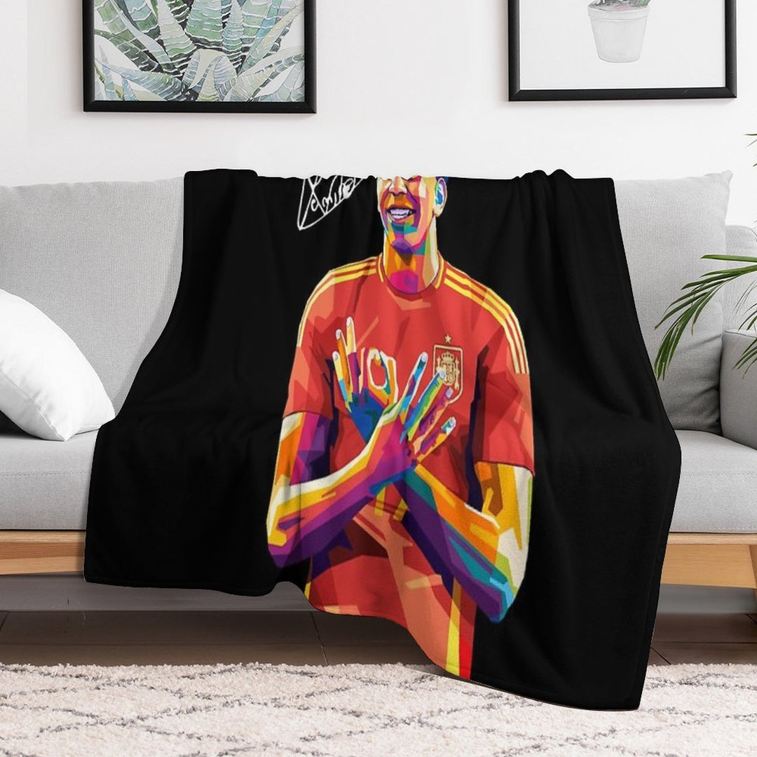 Lamine Yamal Wpap Pop Art Eco-conscious Throw Blanket