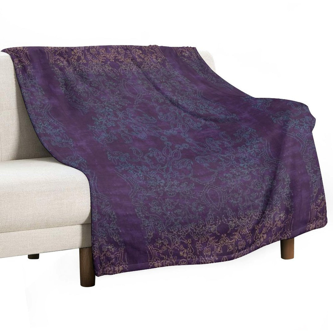 Rays of Light on Paddy Fields (Winter) Machine-washable Throw Blanket