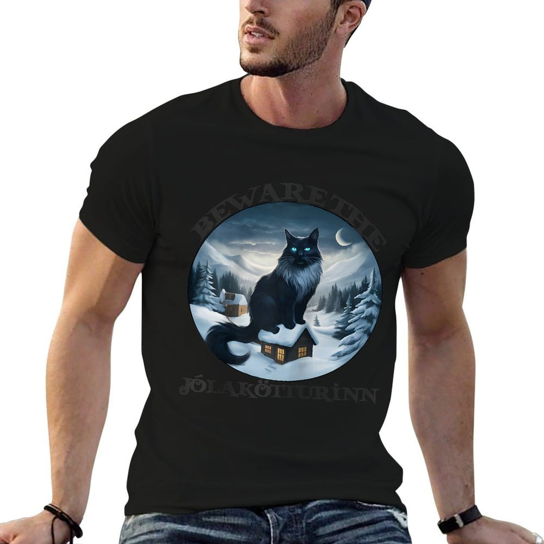 Beware The Jolakotturinn Yule Cat Icelandic Christmas Norse Raglan Baseball  Vintage-inspired T-Shirt