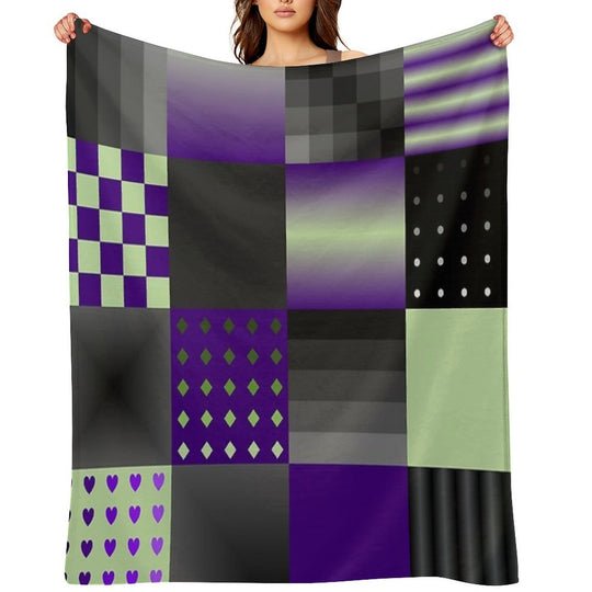 Funny Patchwork Pattern 9 Multi-functional Throw Blanket