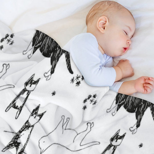 My Cat's Days Quick-dry Throw Blanket