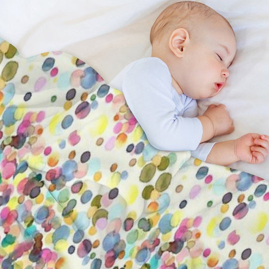 Color Drops Sustainable Throw Blanket