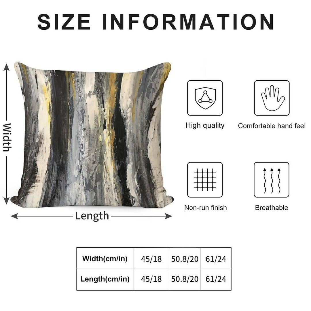 Birch Trees Black And White Soft Luxury Feel Throw Pillow