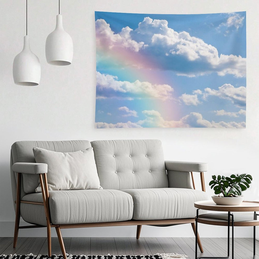 Rainbow Clouds Tapestry