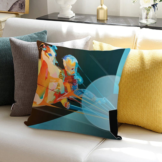 Watching Tv Soft Warmth Comfort Throw Pillow