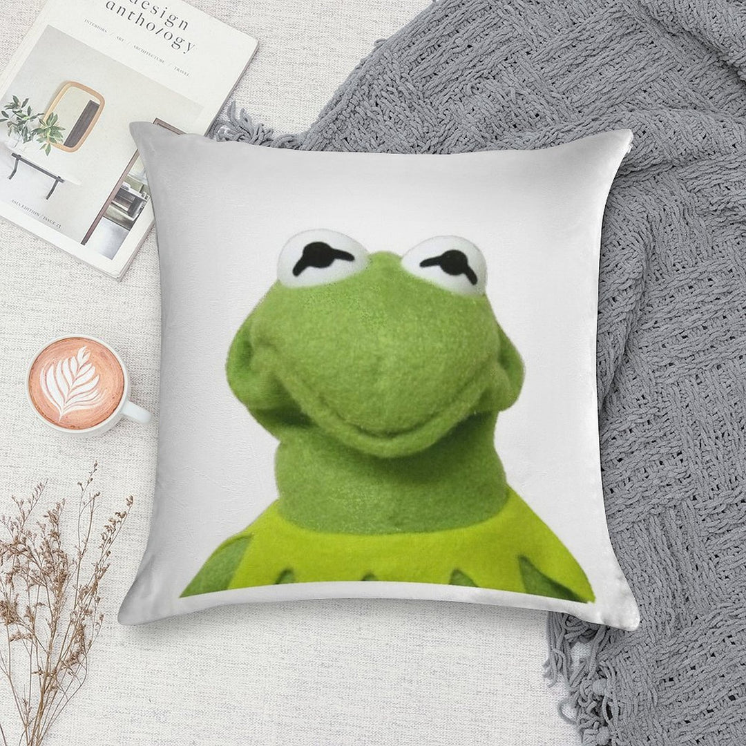 Kermit The Amphibian Soft Easy Maintenance Throw Pillow