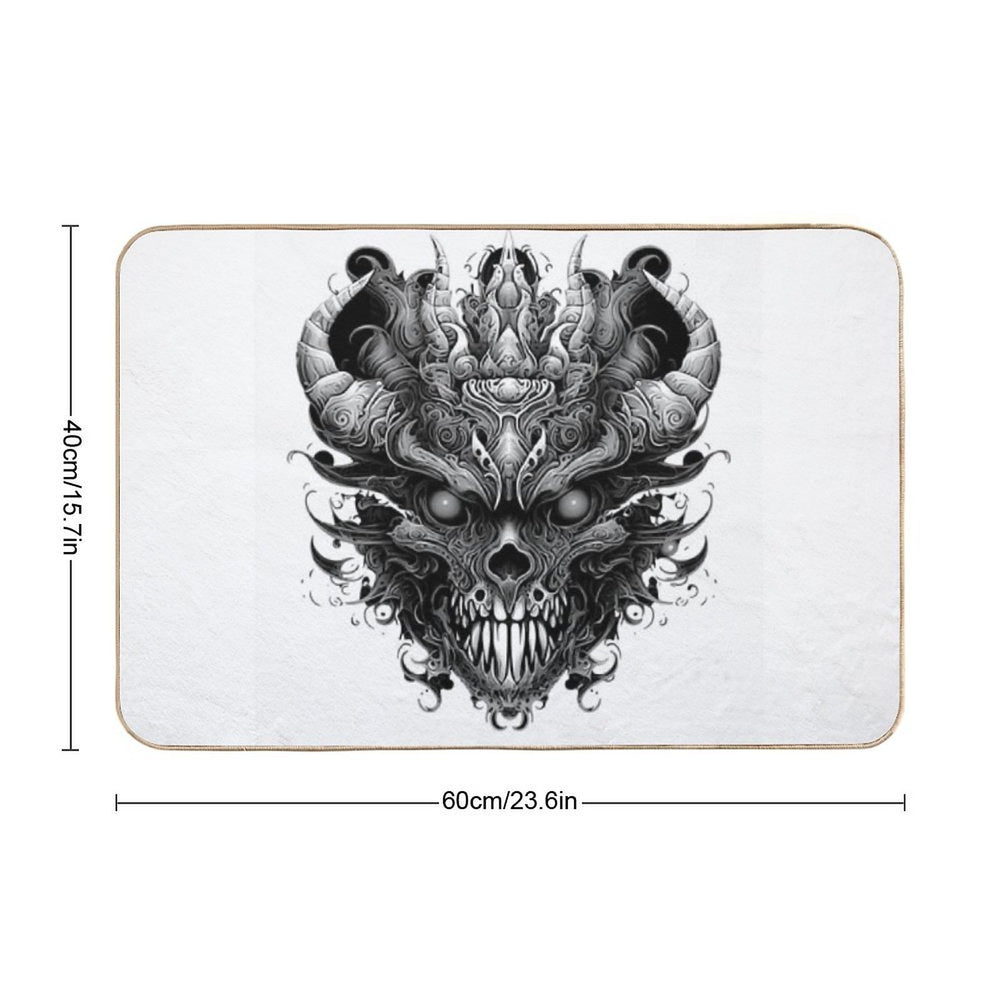 A Disgusting Dark Devil.  Repositionable Bath Mat