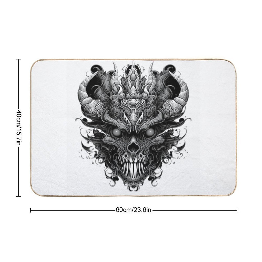 A Disgusting Dark Devil.  Repositionable Bath Mat