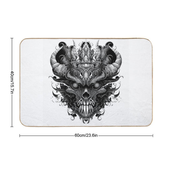 A Disgusting Dark Devil.  Repositionable Bath Mat