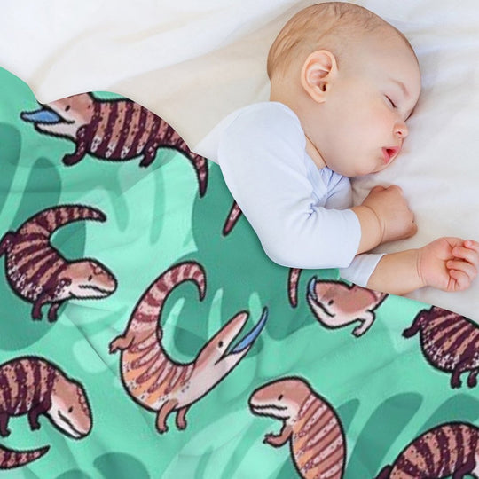 Blue Tongue Skink Travel-friendly Throw Blanket