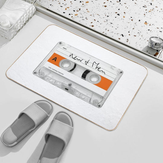 Now And Then - Cassette  Eco-Friendly Bath Mat