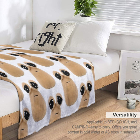 Pou Plush Multi-functional Throw Blanket