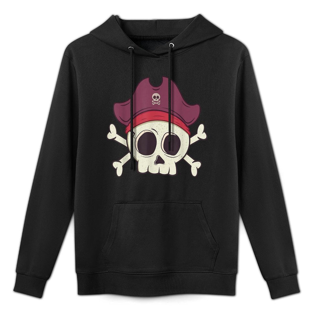 Funny Pirate Skull Cartoon Halloween Versatile Streetwear Hoodie