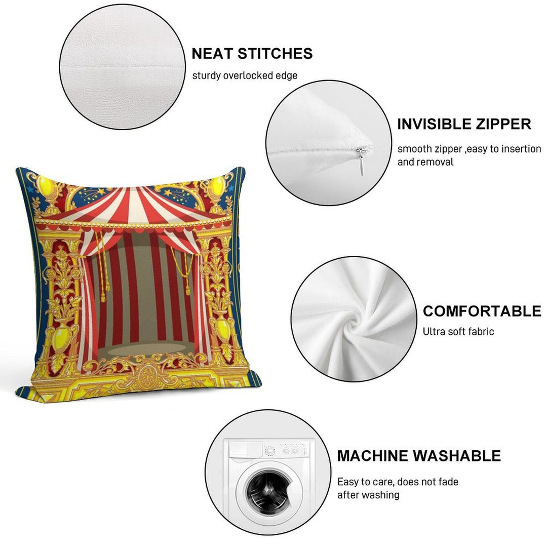 Carnival Circus Soft Style Accent Throw Pillow