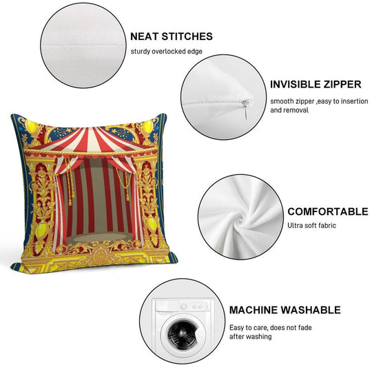 Carnival Circus Soft Style Accent Throw Pillow