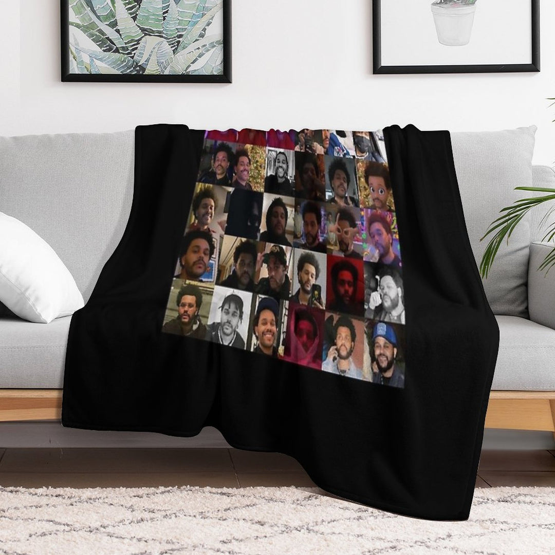 King of Selfiesss Plush Throw Blanket