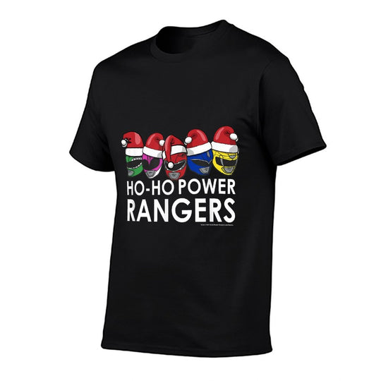 Power Rangers Christmas Group Shot Line Up Ho-Ho Rangers  Polyester Blend T-Shirt