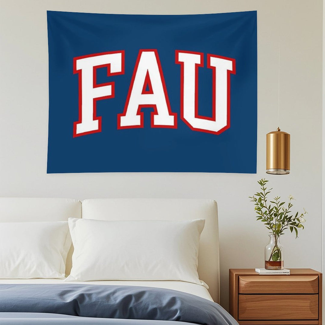 Fau - College Font Curved Tapestry