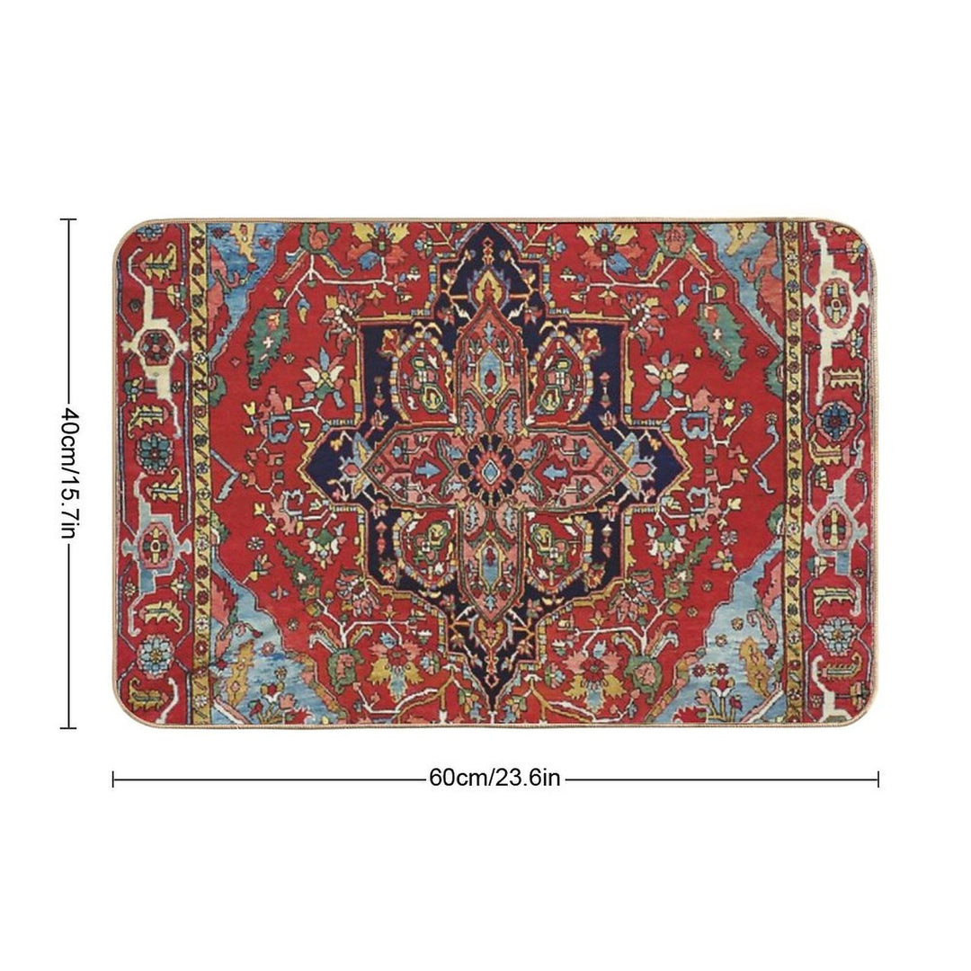 Heriz Persian Carpet Print  Long-Lasting Bath Mat