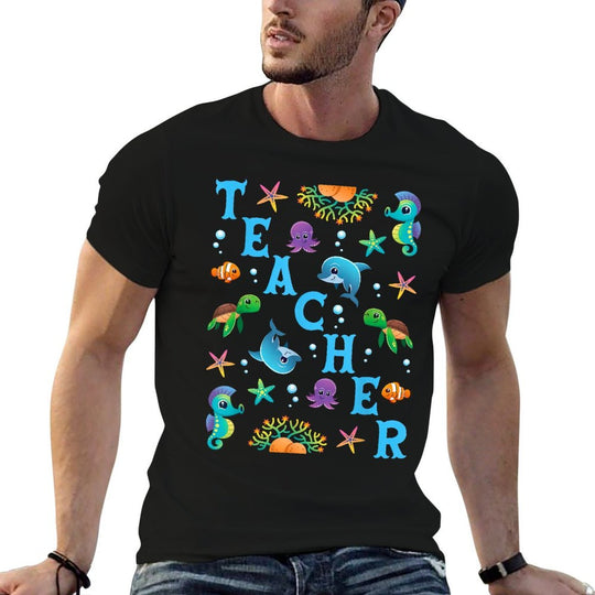 Sea Creature Teacher Ocean Pet Animal Lover Teaching Kids  Classic T-Shirt