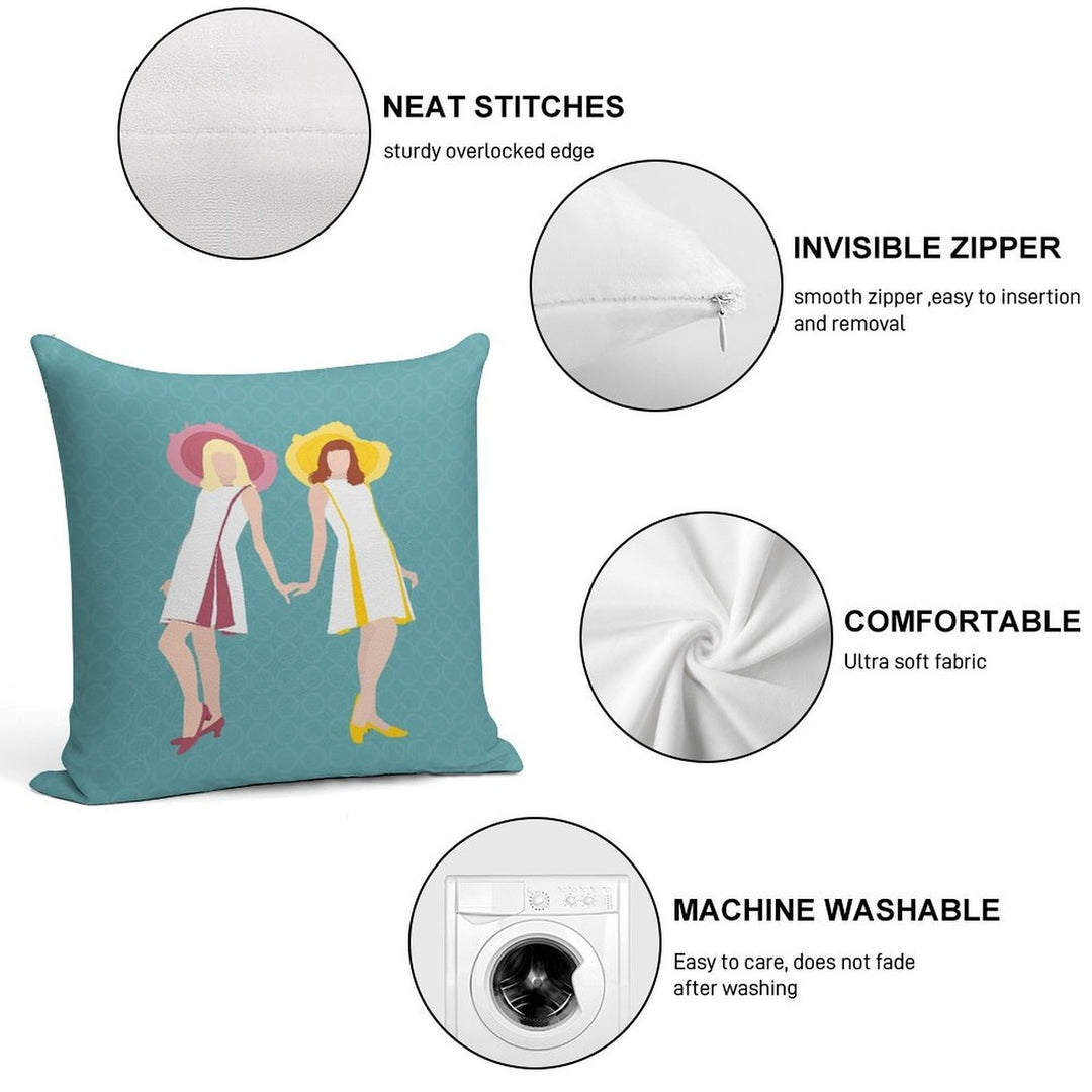 The Gemini Twins of Rochefort Soft Ultra-Soft Texture Throw Pillow