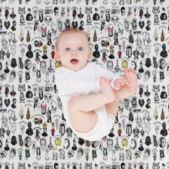 Ghost Collage Design Easy Care Throw Blanket