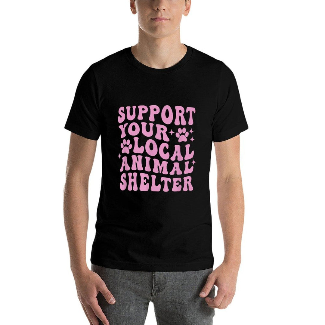 Support Your Local Animal Shelter Rescue Dogs Fur Mama Retro  Stretchy T-Shirt