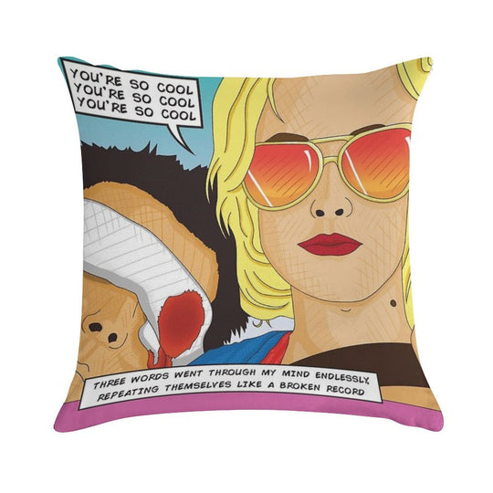 True Romance Comic Book Style Soft Fade-Resistant Throw Pillow