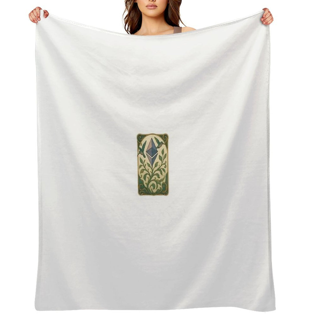 Ethereum Plant Growing Upward Lightweight Throw Blanket