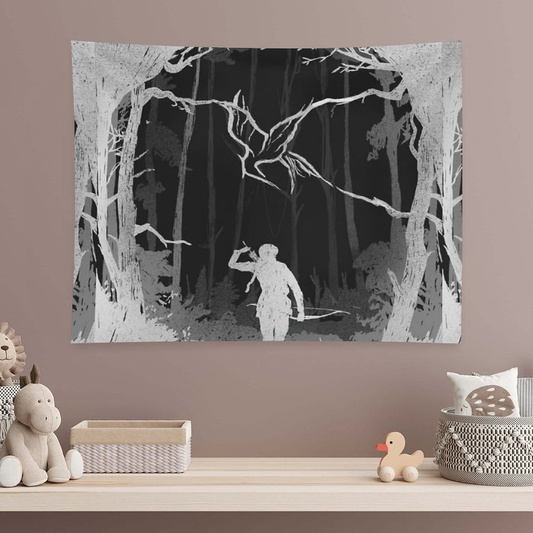 Hunger Games Woods - Matte Black Tapestry