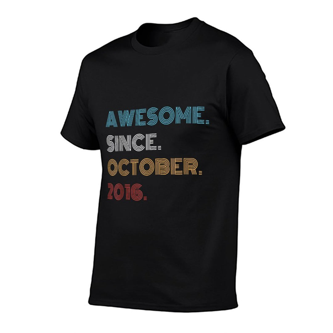 9 Years Old Awesome Since October 2016 9th Birthday  Polyester Blend T-Shirt