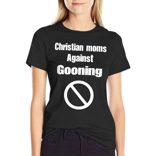 Christian Moms Against Gooning Silly Humor Funny Meme  Classic T-Shirt