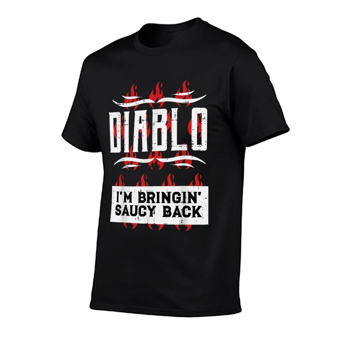 Halloween Diablo Hot Sauce Funny Lazy Food Costume Men Women  Affordable Price T-Shirt