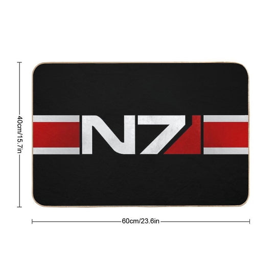 Mass Effect Horizontal N7  Easy To Clean Bath Mat