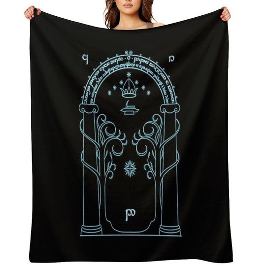 Gate to Moria - Light Blue Comfort Throw Blanket