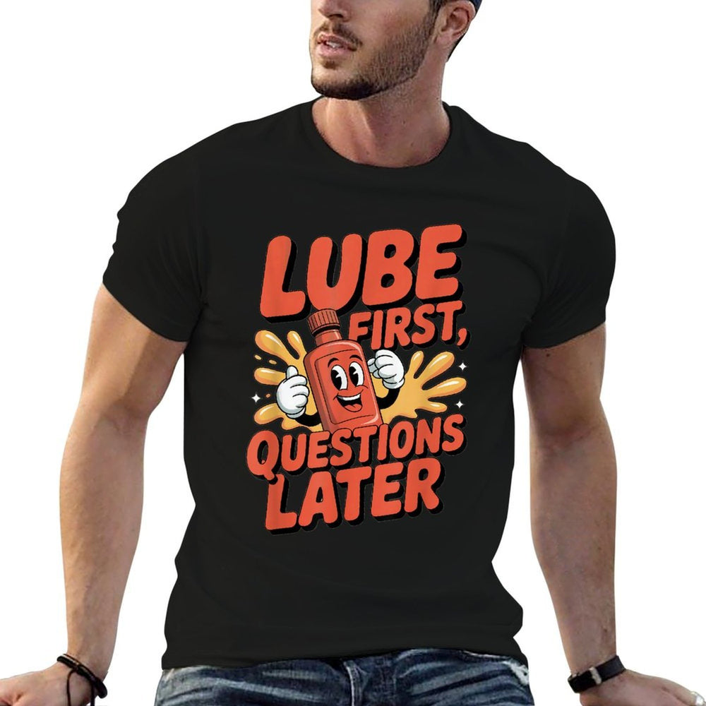 Embarrassing Funny Meme Inappropriate Adult Humor Lube  Vintage-inspired T-Shirt