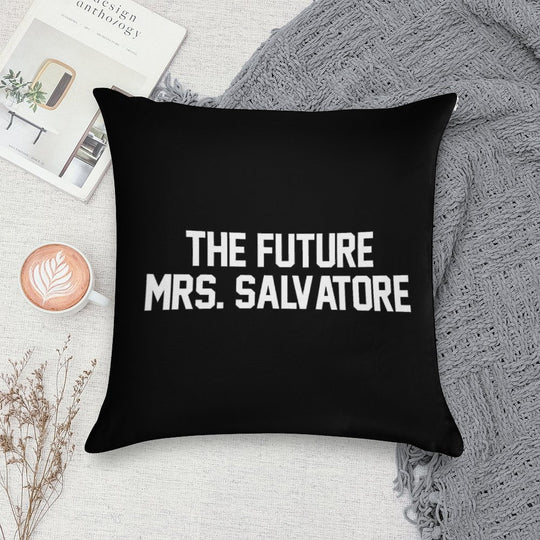 The Future Mrs. Salvatore-- White Soft Bedroom Essential Throw Pillow