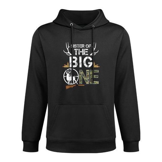 Sister of The Big One Birthday Boy Deer Hunter Camouflage Easy Care Hoodie