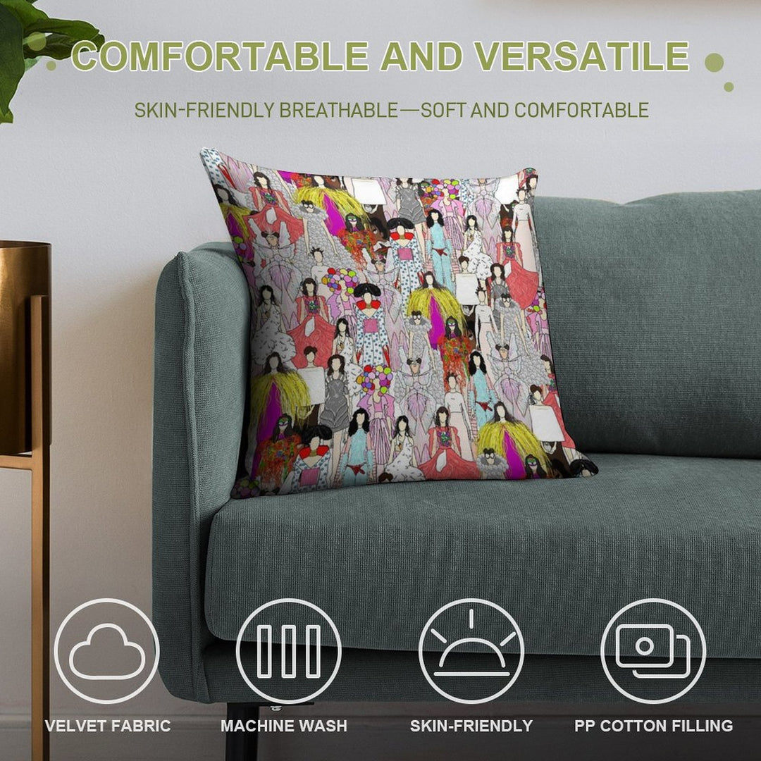 Bjork-A-thon Soft Washable Throw Pillow