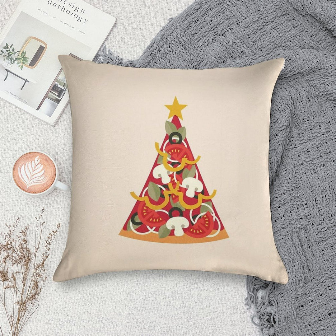 Pizza on Earth - Vegetarian Version Soft Luxury Feel Throw Pillow