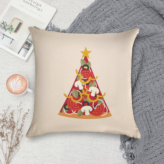Pizza on Earth - Vegetarian Version Soft Luxury Feel Throw Pillow