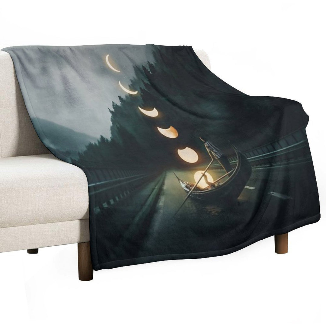 Moon Ride Compact Throw Blanket